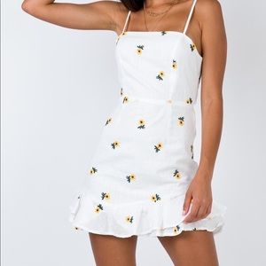 Gorgeous sunflower dress with tie back
